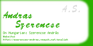 andras szerencse business card