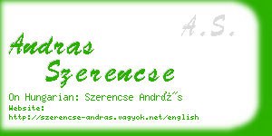 andras szerencse business card